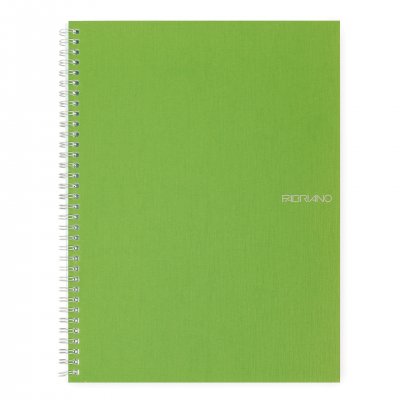 Fabriano Тетрадка, A5, широки редове, офсетова хартия, метална спирала, мека корица, 70 листа, светлозелена