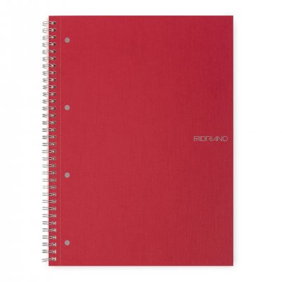 Fabriano Тетрадка, A4, широки редове, офсетова хартия, метална спирала, 70 листа, червена