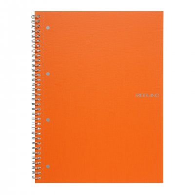 Fabriano Тетрадка, A4, широки редове, офсетова хартия, метална спирала, мека корица, 70 листа, оранжева