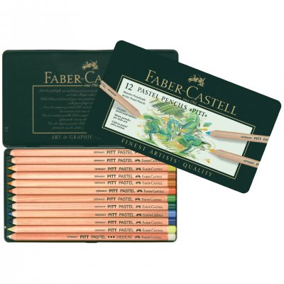 Faber-Castell Цветни моливи Pitt Pastel, 12 цвята