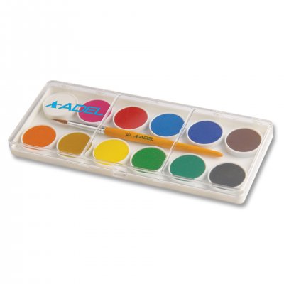 Adel Акварелни бои, 12 цвята, в малка кутия