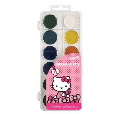 Водни бои Kite Hello Kitty медени 12 цвята