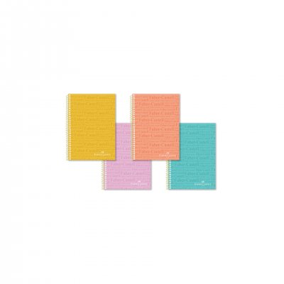 Faber-Castell Тетрадка Щампи, PP, A4, малки квадратчета, офсетова хартия, спирала, твърда корица, 100 листа