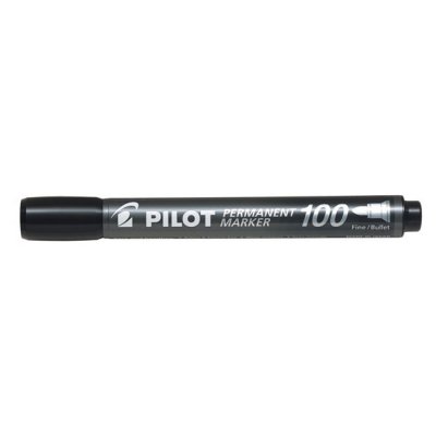 Перманентен маркер Pilot 100 объл връх Черен