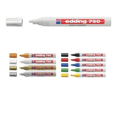 Paint маркер Edding 750 Объл връх Бял