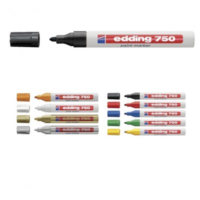 Paint маркер Edding 750 Объл връх Черен