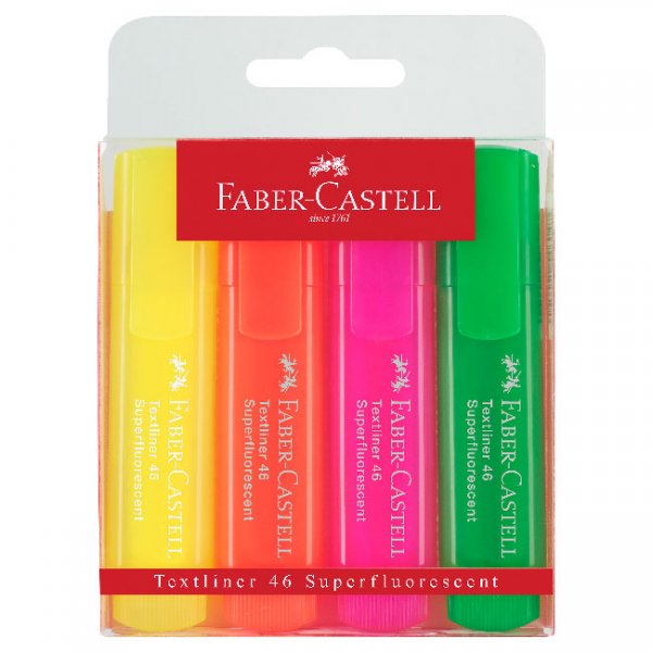 Комплект текстмаркери Faber-Castell 1546 4 цвята