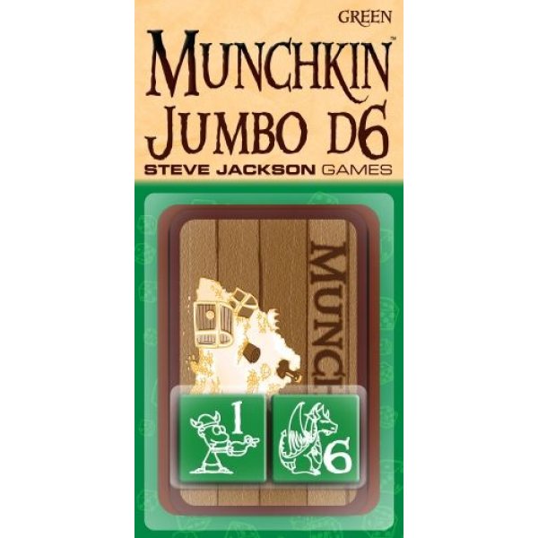 Munchkin jumbo d6 - зелени