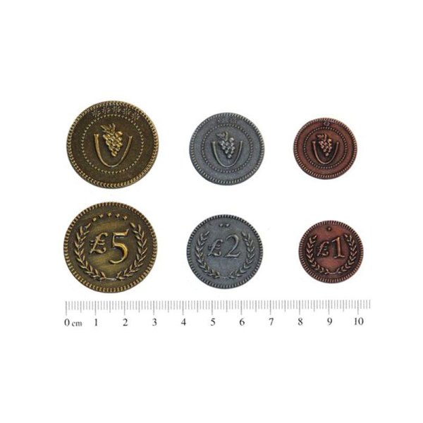 Viticulture metal lira coins