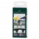 Faber-Castell Маркер-четка Pitt Artist Pen, 6 сиви цвята