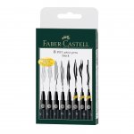 Faber-Castell Маркер-четка Pitt Artist Pen, черна, 8 броя