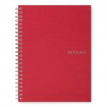 Fabriano Тетрадка, A5, широки редове, офсетова хартия, метална спирала, мека корица, 70 листа, червена