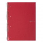 Fabriano Тетрадка, A4, широки редове, офсетова хартия, метална спирала, 70 листа, червена