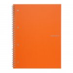 Fabriano Тетрадка, A4, широки редове, офсетова хартия, метална спирала, мека корица, 70 листа, оранжева