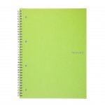 Fabriano Тетрадка, A4, широки редове, офсетова хартия, метална спирала, мека корица, 70 листа, светлозелена