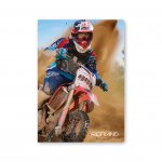 Fabriano Тетрадка Motocross, А4, широки редове, офсетова хартия, мека корица, 40 листа
