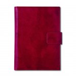 Календар-бележник Ниагара, с дати, A5, кожена подвързия, червен