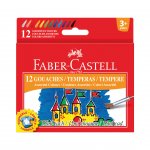 Faber-Castell Темперни бои, 15 ml, 12 цвята, в бурканчета