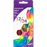 Цветни моливи Kite Prism двустранни 12 бр.