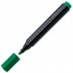 Faber-Castell Перманентен маркер Grip, със скосен връх, зелен