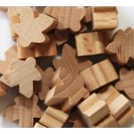Комплект дървени фигурки (meeples) за каркасон - натурални