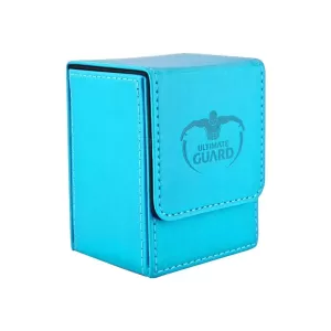 Кожена кутия за карти - ultimate guard flip deck case (за lcg, tcg и др) 80+ - синя