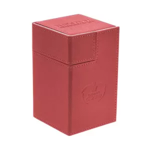 Кутия за карти - ultimate guard flip'n'tray xenoskin (за lcg, tcg и др) 100+ - червена