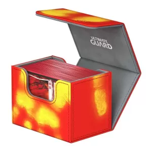 Кутия за карти - ultimate guard sidewinder chromiaskin (за lcg, tcg и др) 80+ - червена